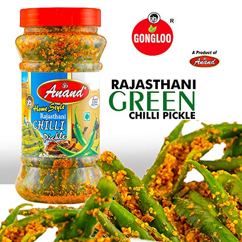 Anand C&G INDIA Homemade Rajasthani Green Chilli Pickle | Ready to Eat Hari Mirch ka Achar | High in Vitamin C & Fibre | Hygienically Packed | Rich in Antioxidants | Improves Digestion | 400 GM