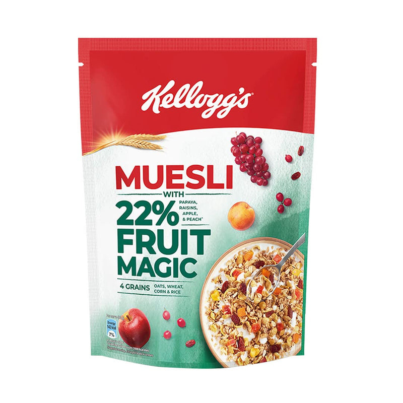 Kellogg's Muesli 22% Fruit Magic, Breakfast Cereal & Crunchy Granola Honey, Almonds, Strawberries & Pumpkin Seeds| Breakfast Cereals | Multigrain, 450g