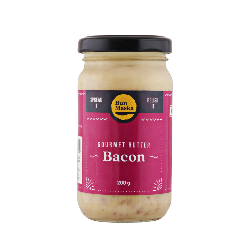 Bun Maska Bacon Butter | Made with Smoked Bacon | Contains Pork | No Artificial color | Breakfast Butter | Made in Small Batches (200g)