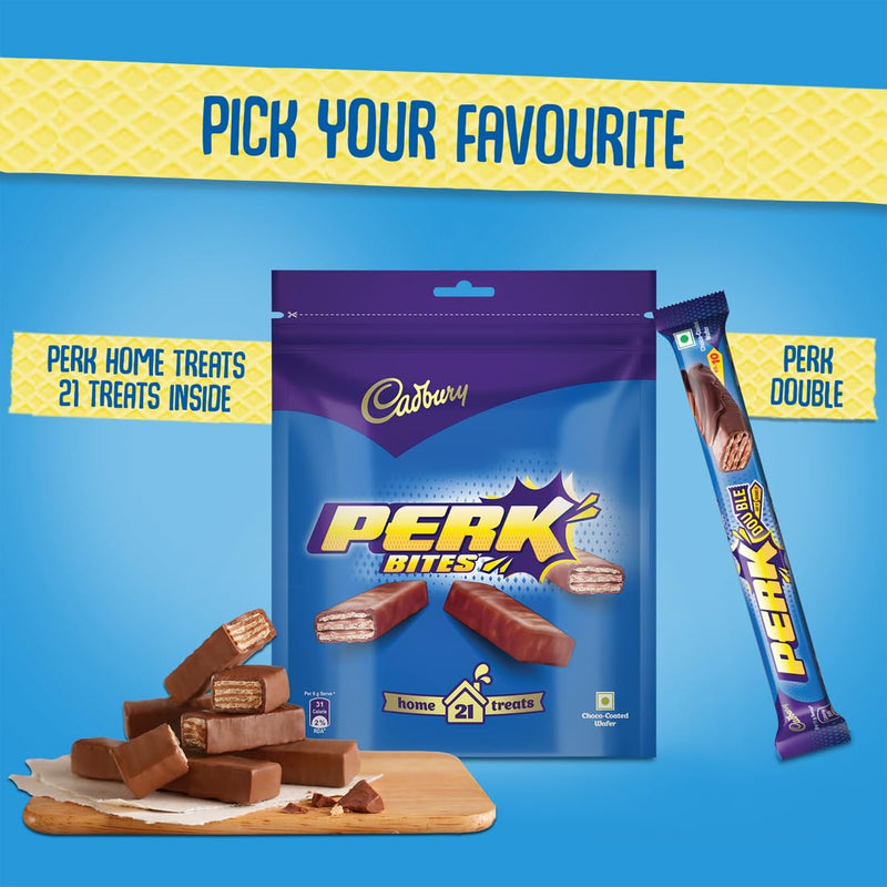 Cadbury Perk Chocolate Coated Wafer Home Treats, 138g/126g (Grammage may vary)