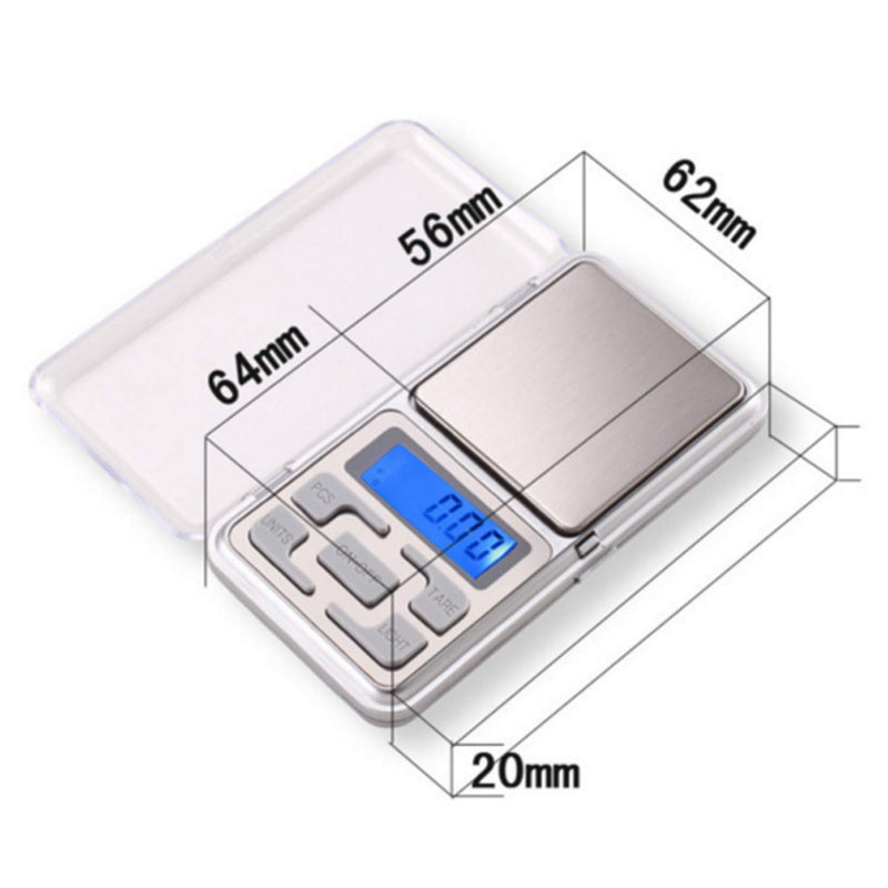 IONIX Jewellery Scale | Weight Scale | Digital Weight Machine | weight machine for gold | Electronic weighing machines for Jewellery 0.01G to 200G Small Weight Machine for Shop - Silver