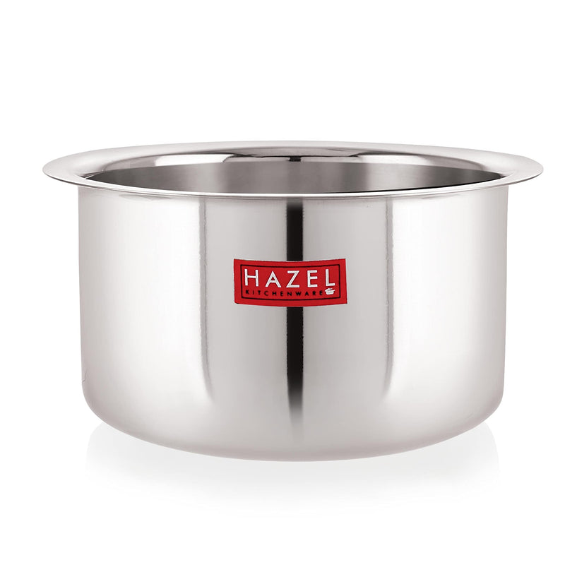 Hazel Utensils Set for Kitchen | Steel Tope Set with Lid & Flat Bottom, Set of 3, 300 ml, 500 ml & 700 ml | Boiling Vessels, Multipurpose Steel Bhagona