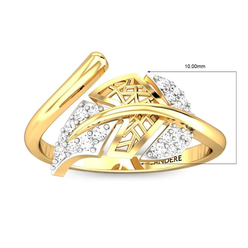 CANDERE - A KALYAN JEWELLERS COMPANY 18k (750) Yellow Gold and Cubic Zirconia Ring for Women