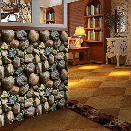 wolpin Wall Stickers Wallpaper Decals Self Adhesive 3D Stone DIY, Stone Color