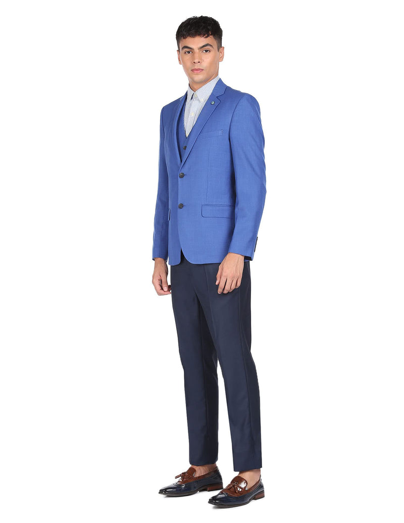 Arrow Men's Polyester Navy Solid Suit (ARABSU5502 40)