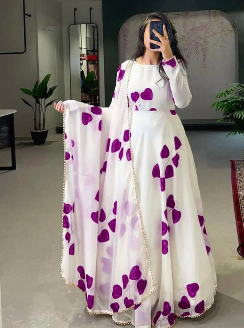 Buy Shasmi Women's Georgette Digital Printed Maxi Dress for Women