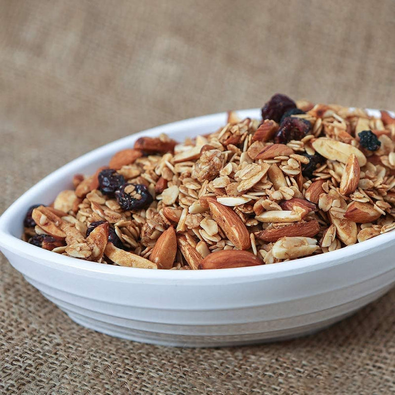 NatureVit Crunchy Granola for Breakfast, 200g | No Added Sugar | Healthy Cereal | 100% Wholegrain - [Honey, Almonds, Cranberries and Black Raisins]