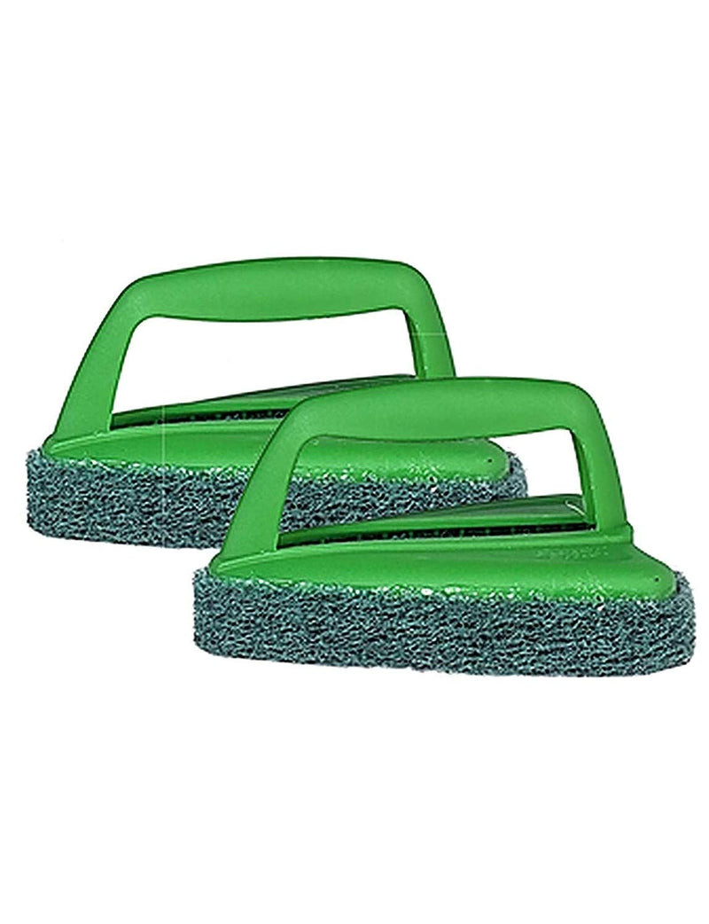 Scotch-Brite Fibre Bathroom Scrubber Brush (Green, Pack of 2)