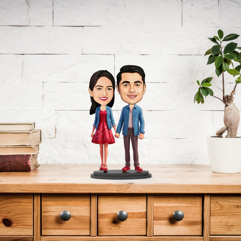 Avatar Stand Personalized Gift for Kids, Brother, Friends, Character Caricature Photo Frame Unique Design Customized Gift for Friends & Family Return Gift (Couple 5)