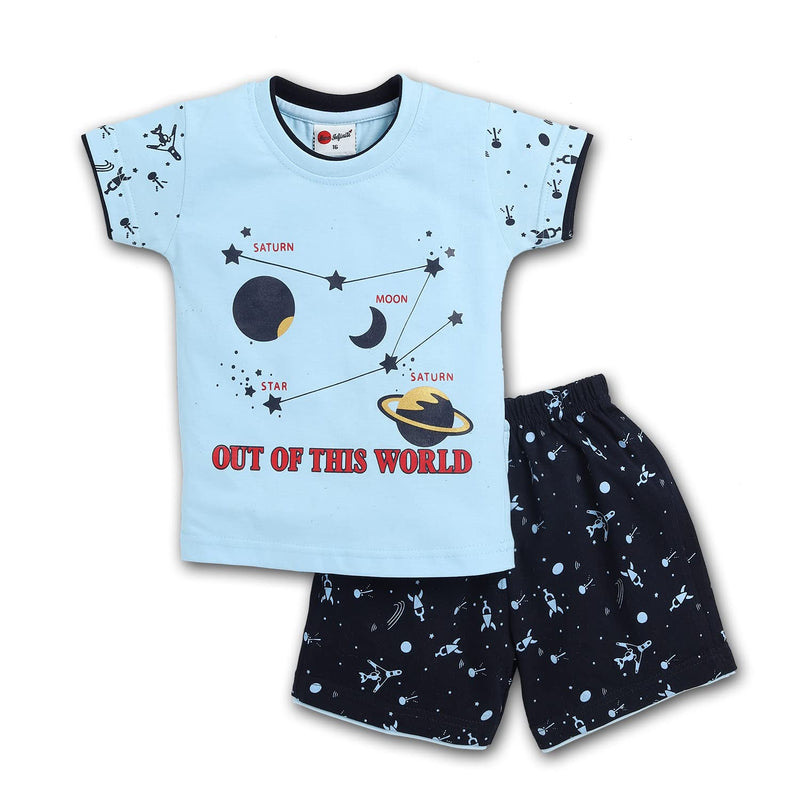 Mars Infiniti Boys T Shirt and Short with Blue color for 9 to 12 months