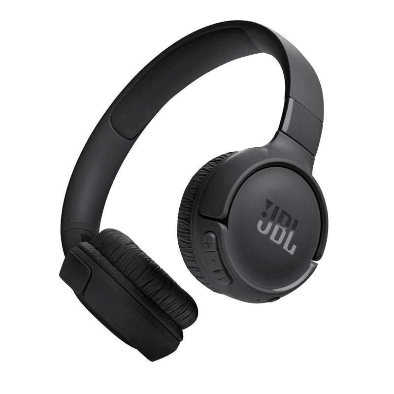 JBL Tune 520BT Wireless On Ear Headphones with Mic, Pure Bass Sound, Upto 57 Hrs Playtime, Speedcharge, Customizable Bass with Headphones App, Lightweight, Bluetooth 5.3 (Black)