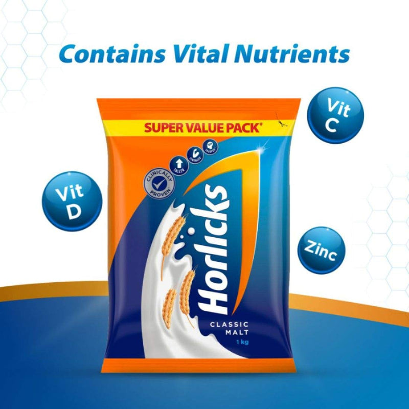 Horlicks Health & Nutrition drink - 750 g Refill Pack (Classic Malt)