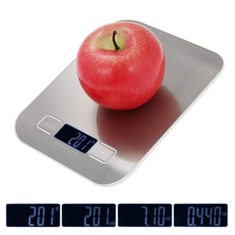 IONIX Stainless Steel Digital Electronic Kitchen Scale | Weighing scale, Digital Weight Machine, Weight Machine for Home Kitchen & Shop, Multipurpose Portable, Electronic Weight Machine, 10 Kg - With Back Light Pack of 01