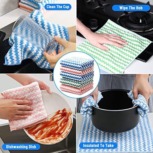 5Pack Microfiber Cleaning Cloths Dish Cloth Kitchen Towel High Absorbent 12”x12 - Easy to Clean Quick Drying