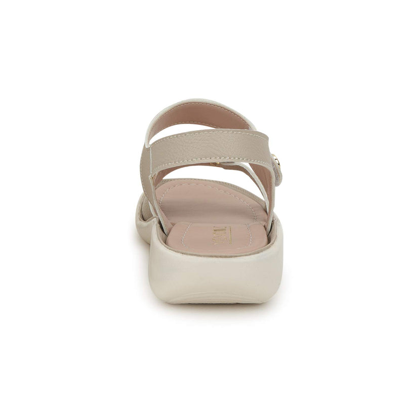 VENDOZ Women Stylish Cream Flat Sandals