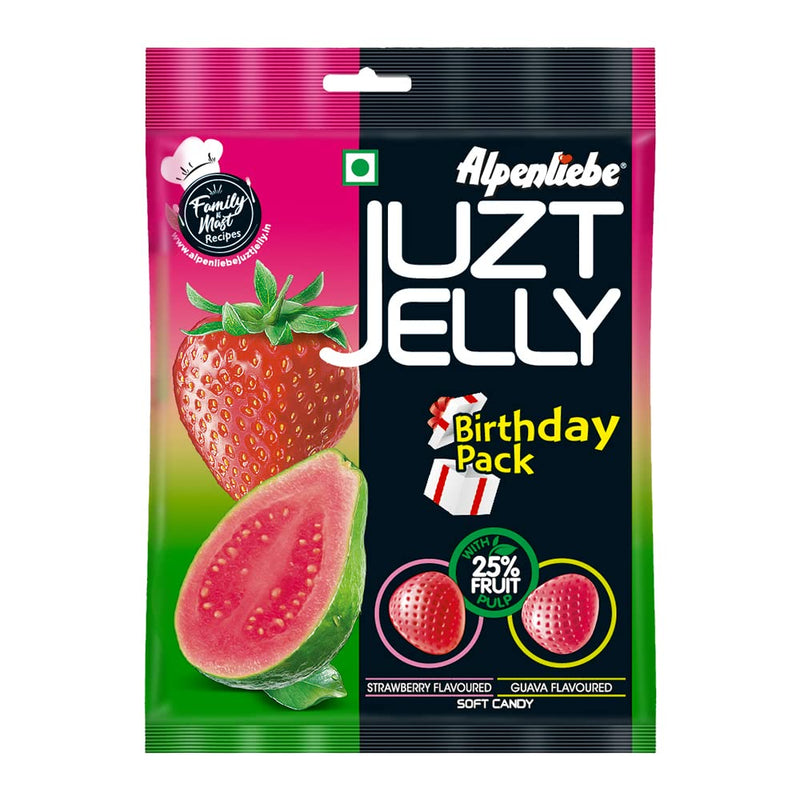 Alpenliebe Juzt Jelly Assorted Flavour Birthday Pouch, 333g