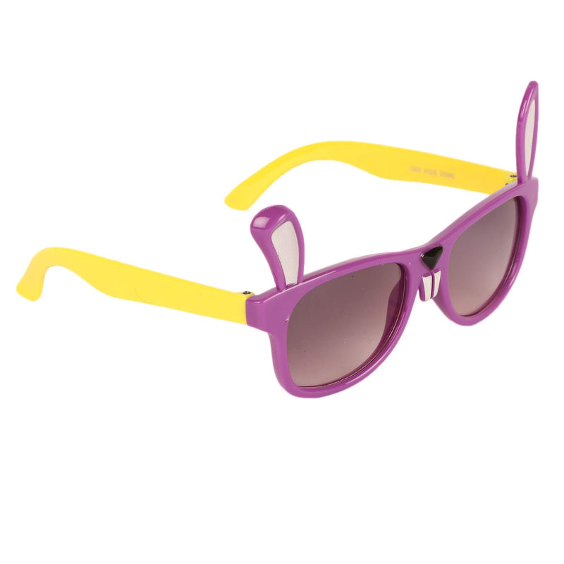 Amour Purple & Off White Full-Framed Unisex Rectangular Sunglasses with Purple Gradient Lens (3+ Years)