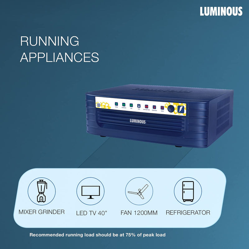 Luminous Hercules 1500 Pure Sine Wave 1400VA/12V Inverter for Home, Office & Shops