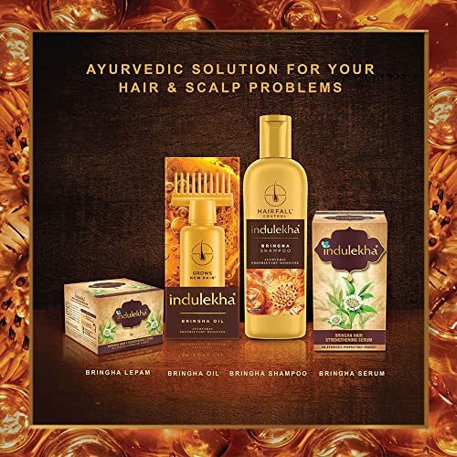 Indulekha Bringha, Shampoo, 200ml, for Hair Fall Control, with Bringharaj Extracts, Amla, Shikakai, Paraben-Free, for Men & Women