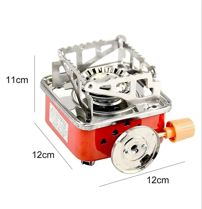 Camping Stove Stainless Steel Gas Stove Ultra Light Folding Furnace Outdoor Metal Camping Gas Stove Picnic Cooking Gas Burners Folding Stove With Storage Bag (Multi) (2800W)