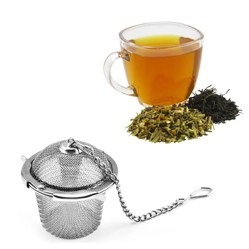 Imaashi Stainless Steel Green Tea Infuser for Loose Leaf Tea Brewing - Durable Mesh Strainer with Handle - Rust-Free Tea Steeper - Easy to Clean and Reusable - Ideal for Herbal, Black, White Tea