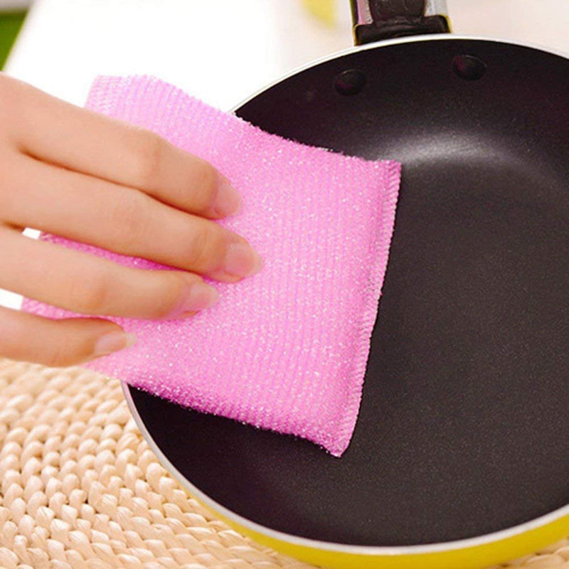 Prime hub Multi Colour Foam Pad Sponge Scrubber Kitchen Scrubber for Dish/Utensils/Tiles Cleaning Heavy Quality (Set of 6)