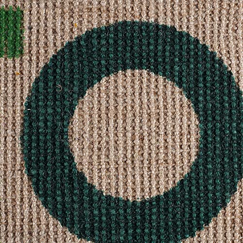 SARAL HOME EASY LIVING Saral Home Jute Printed Doormat Set Of 3- (Green, 40X60 Cm, Rectangular)