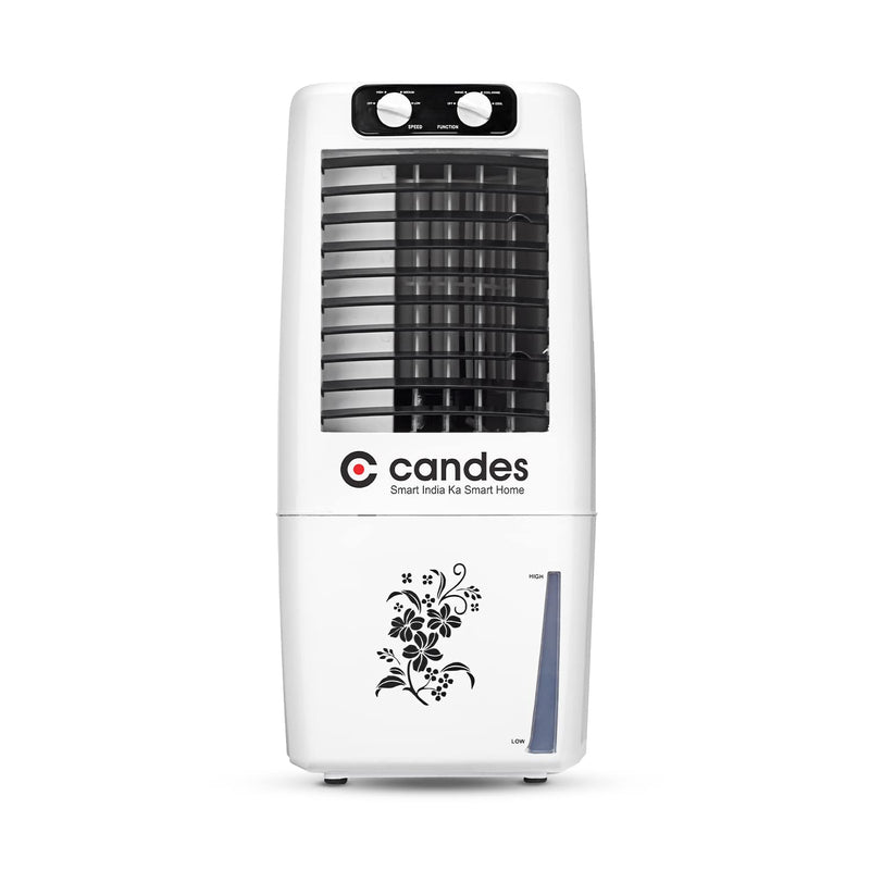 Candes 12L Portable Mini Air Cooler for Home | High Speed Blower, Ice Chamber, 3 Way Speed Control | Inverter Compatible Air Cooler for Room Cooling with Honeycomb Cooling Pads | 1 Year Warranty