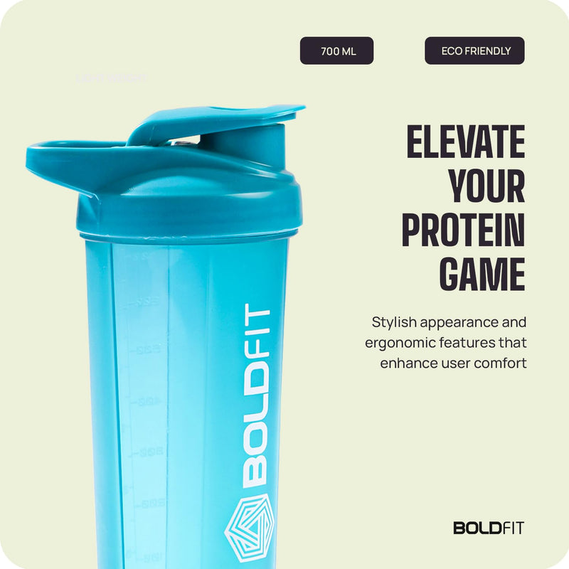 Boldfit Gym Shaker for Protein Shake Green-700 Ml, Plastic, Pack of 1 Adjustable Hand Grip Strengthener - Army Green (60Kg)