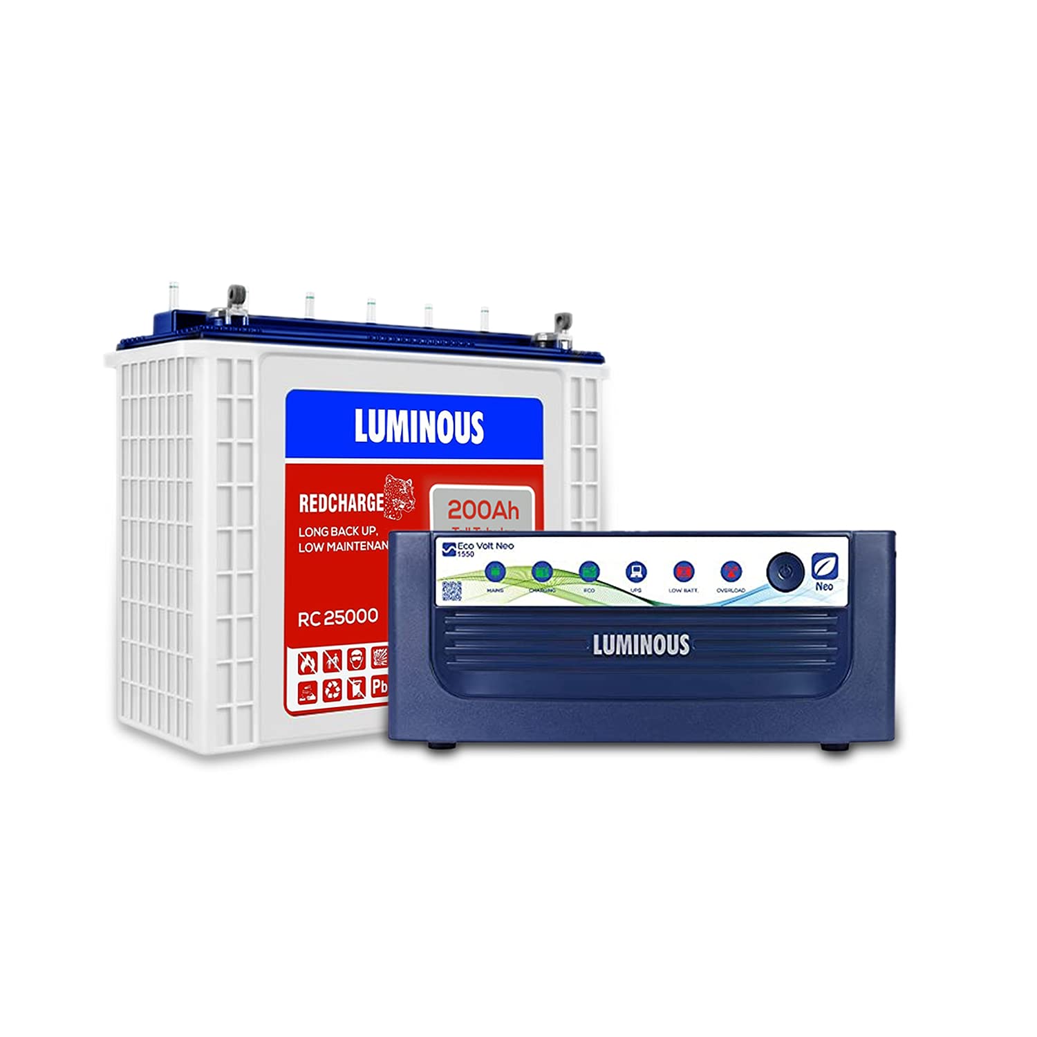 Buy Luminous Eco Watt Neo 700 600VA Square Wave Inverter & RC