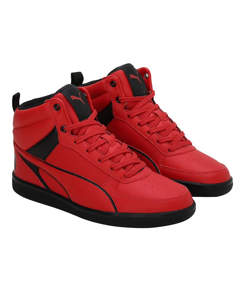 Puma Unisex-Kid Pluto Junior High Risk Red-Black Sneaker - 4UK (39187101)