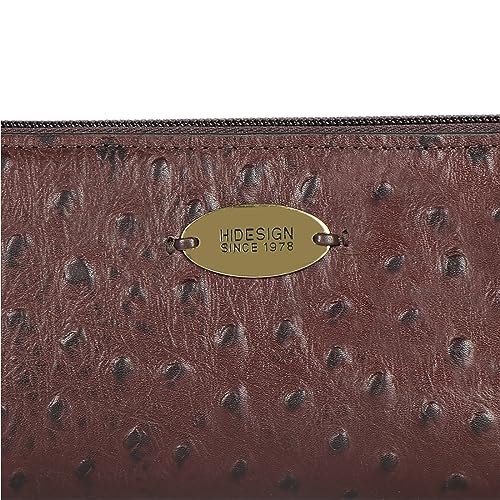 Hidesign womens EE TERESA WII Medium Choc Zip Around