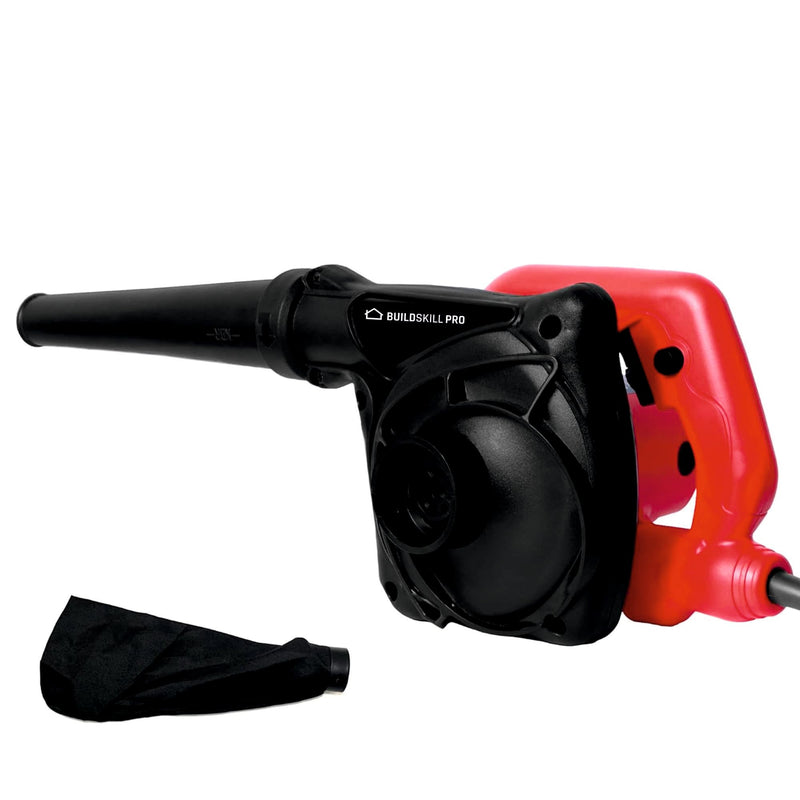 Buildskill BRB40SA Air Blower with Vaccum Cleaner, Powerful Motor, 850W,16000RPM, Variable Speed for Clearing Away Dust Particles from Furniture, Cars, Computers, Windows & Bed Sides. (Red)