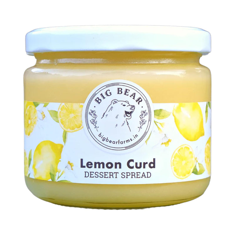 Big Bear Farms Lemon Curd Dessert Spread, 100% Natural, No Artificial preservatives, Homemade in Himachal, 315 Grams, Pack of 1