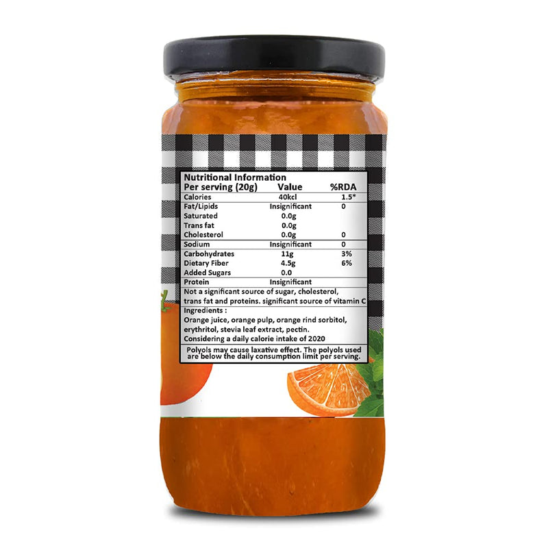 VIStevia Sugar Free Strawberry Jam/Orange Jam - Pack of 2 (400g x 2) | Diabetic and Keto friemndly | Sweetened with erythritol and stevia | Contains More Than 60% Fruit | No added colour or flavour | tastes delicious