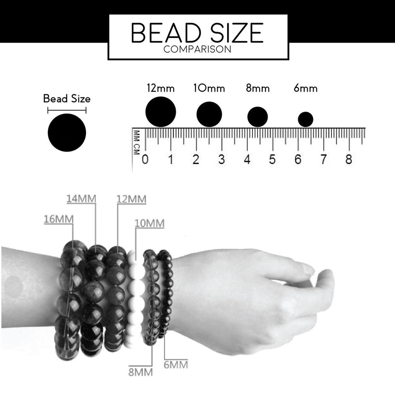 S.S. PADAM HANDICRAFT INDUSTRIES A Grade Black Ebony Wood Karungali Kattai Beads 10mm Wrist Bracelet