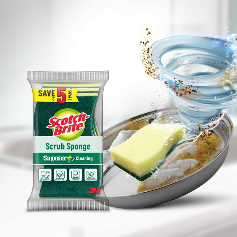 Scotch Brite Scrub Sponge 3N-Pack of 3