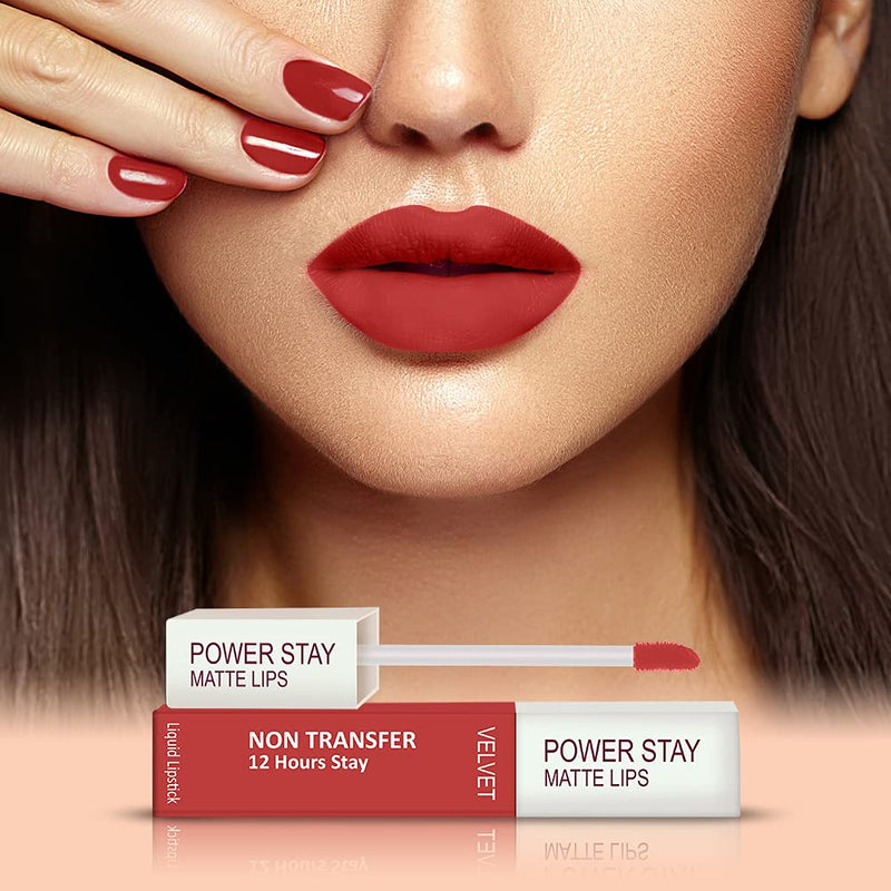 FORFOR Power Stay Lipstick, Candy Red (Matte)