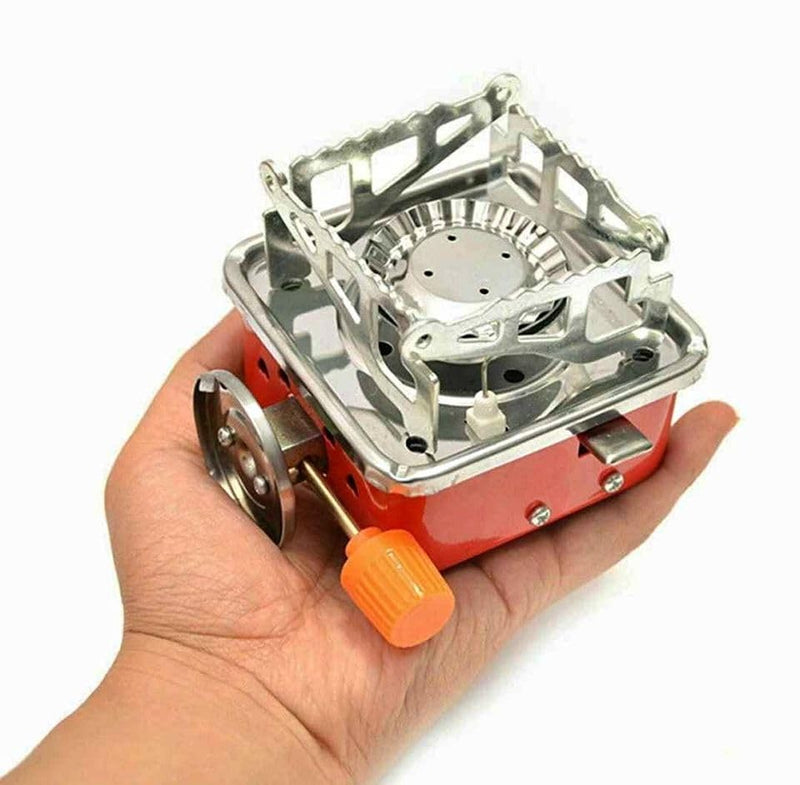 Camping Stove Stainless Steel Gas Stove Ultra Light Folding Furnace Outdoor Metal Camping Gas Stove Picnic Cooking Gas Burners Folding Stove With Storage Bag (Multi) (2800W)