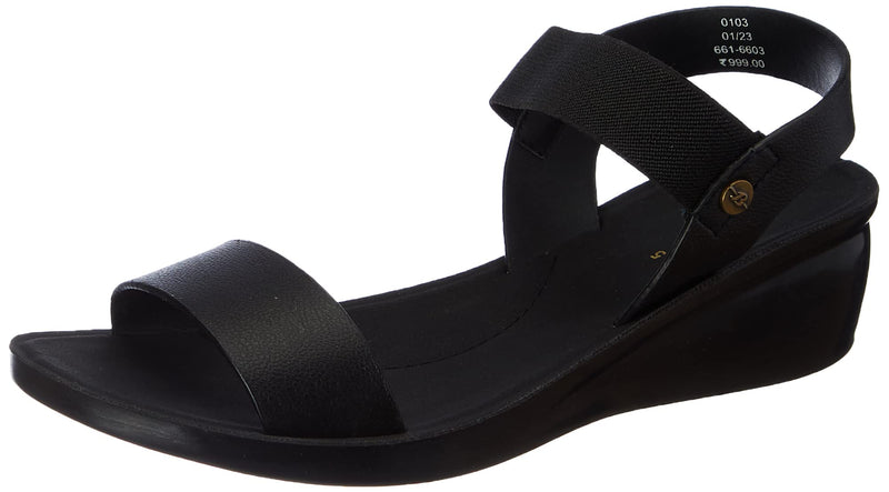 Bata Women AERIAL SANDAL Black Sandal UK 6 (6616603)