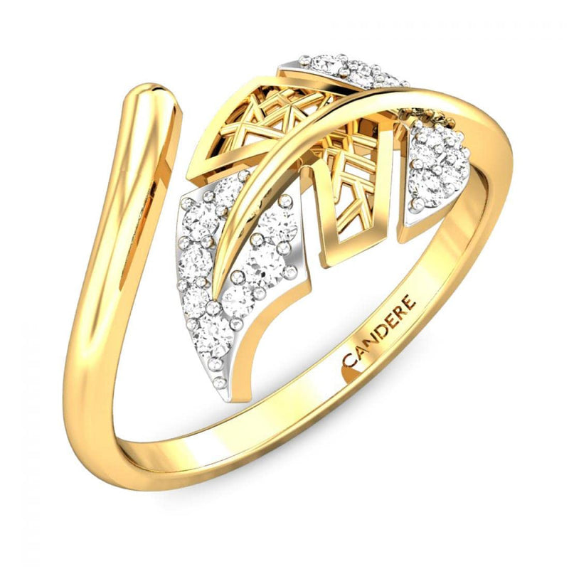 CANDERE - A KALYAN JEWELLERS COMPANY 18k (750) Yellow Gold and Cubic Zirconia Ring for Women