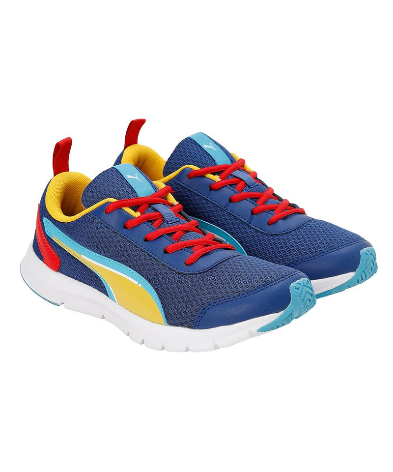 Puma Unisex-Kid Racer Junior V1 Blazing Blue-High Risk Red-Dandelion Sneaker - 6UK (38882301)