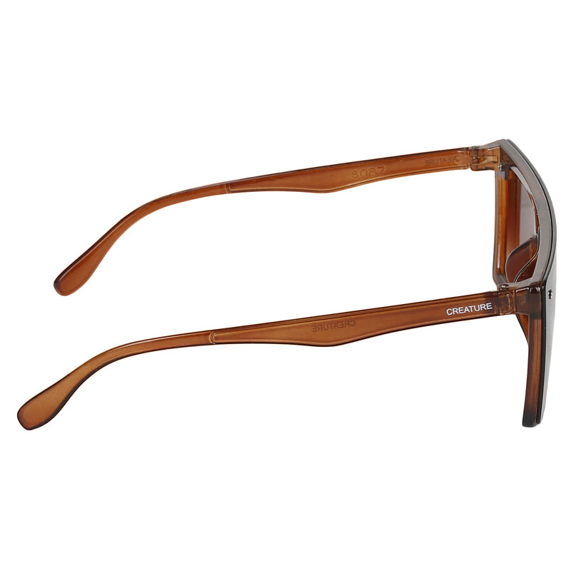 CREATURE UV PROTECTIVE Rectangular Unisex Sunglasses||(Color-Brown)||