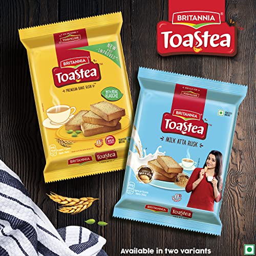 Britannia Toastea Milk Rusk Toast, 182g / 200g (Weight May Vary)