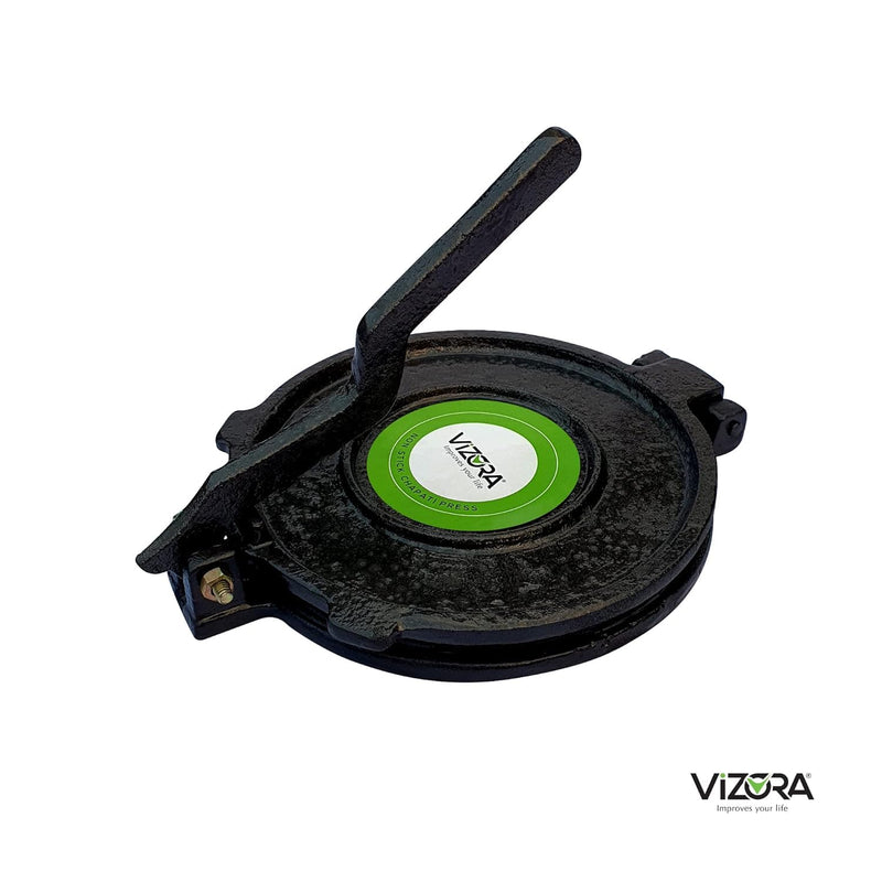 Vizora Non Stick Pathiri Press with Handle |Suitable for Chapati, Puri, Roti, Parotta, Papad, Khakhra Making | 1 Year Warranty(No: 6, 20.5 cm)