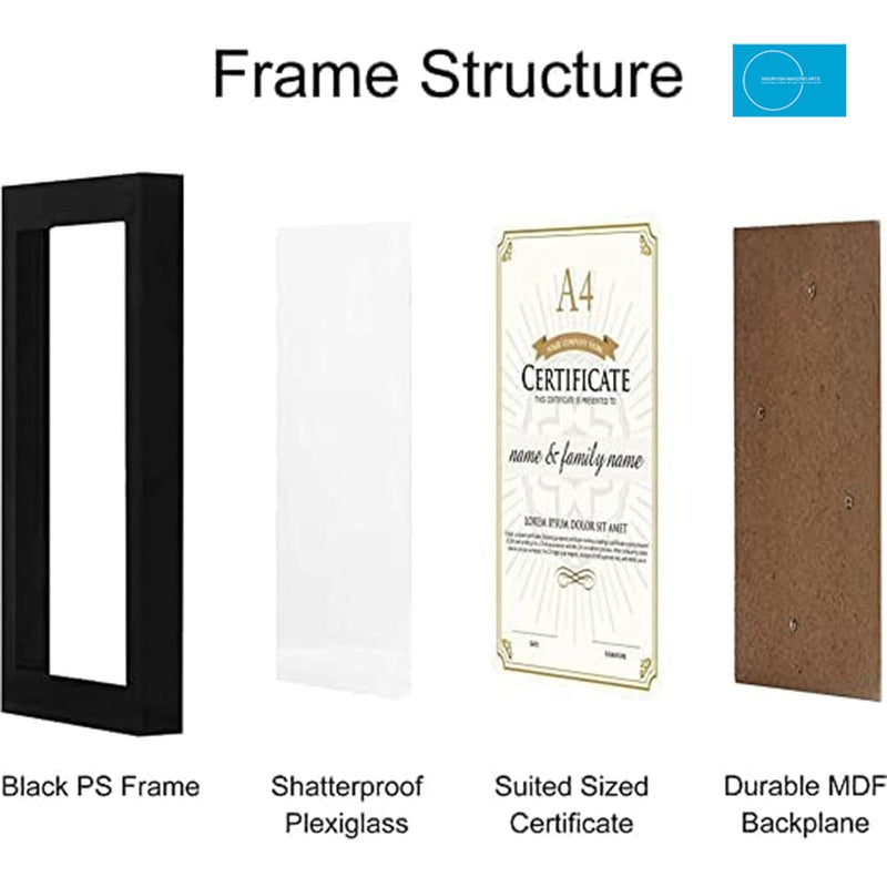 Maurvish Amazing Arts A3 Photo Frame Black For Wall (Picture Frame For Home and Office Decoration, 12 x 18 Inch) Synthetic Wood, 3 Frame