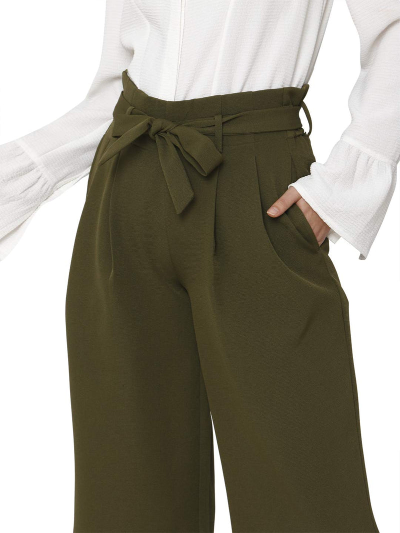 VERO MODA Women's Flared Pants (2049806010_Ivy Green_L)