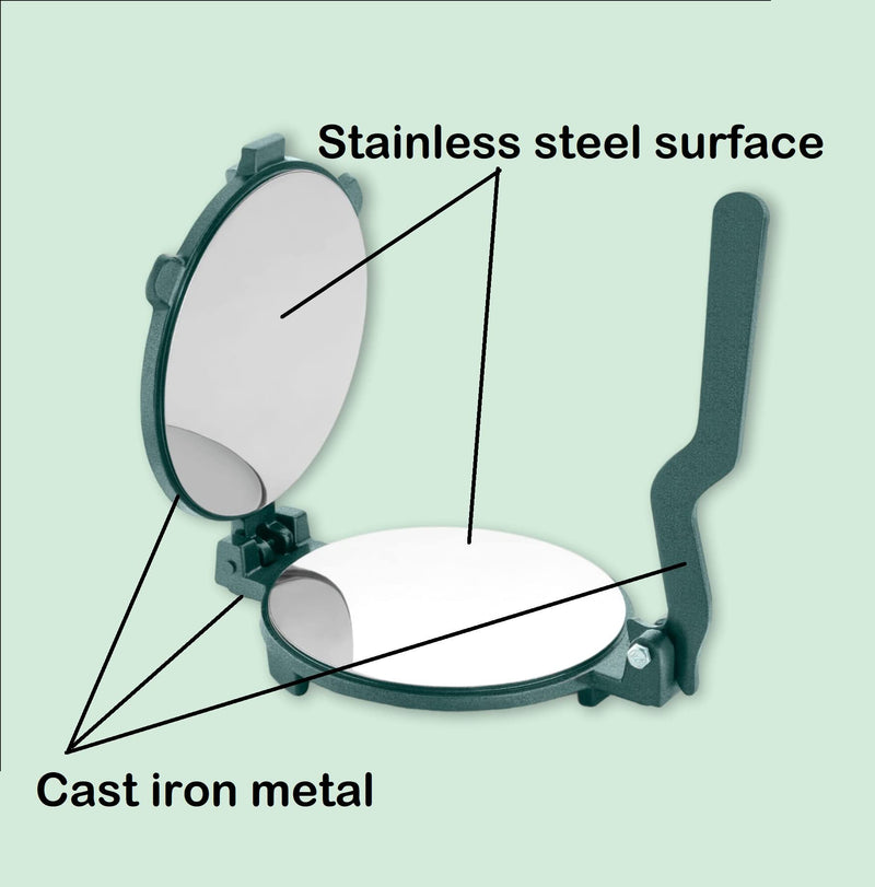 Esspy 21 cm Cast Iron Manual Roti Maker Press, Khakhra-Papad Press, Chapati Maker, Puri Maker, Empandas & Pathiri Press, Poori Press