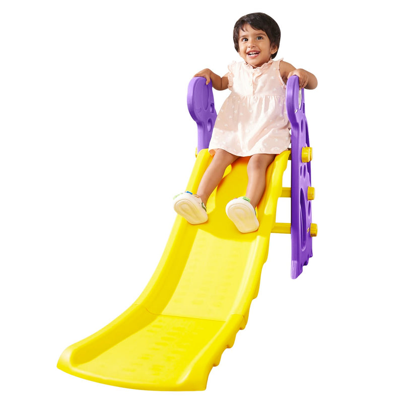 Amazon Brand - Solimo Super Slide for Kids | Safe and Fun Playground Toy |Yellow and Purple 140 x 60 x 80 Centimeters