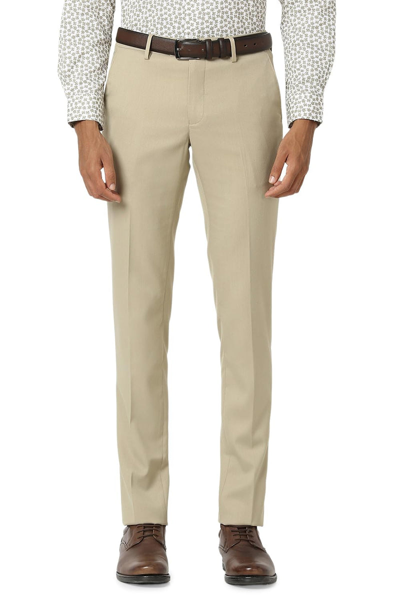 Peter England Men's Slim Pants (PETFONSPV08919_Beige